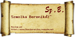Szmolka Bereniké névjegykártya